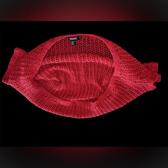 DKNY Sweaters - DKNY Red Knit Shrug Bolero Open Front Cropped Sweater size PS